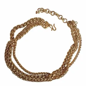 Liz Claiborne LCI Gold Tone Multi Strand Chain Necklace Statement Chunky thumbnail 1