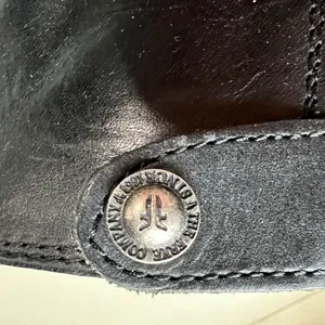 Frye Black Leather Women's Heeled Boots tall with zipper. Size 7B thumbnail 11