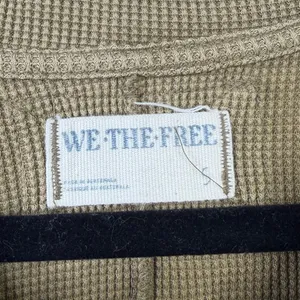 Free People FP We The Free Easy Does It Waffle Knit Lettuce Trim Thermal Top thumbnail 4