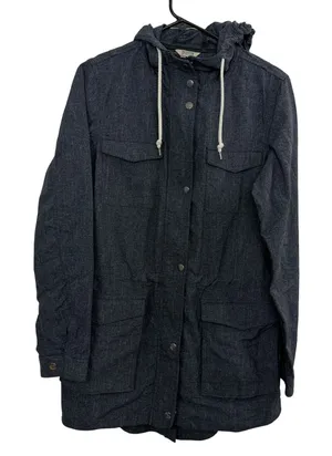 Duluth Trading Jacket Womens Medium Gray Mist Master Hooded Utility Parka thumbnail 1