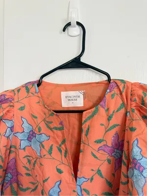 Tuckernuck Hyacinth House NEW Orange Multi Floral Cisco Maxi Dress thumbnail 3