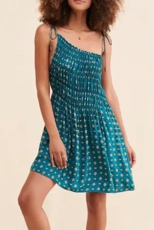Free People Clementine Emerald Green Mini Medium Dress Whimsigoth Indie Sleaze thumbnail 1