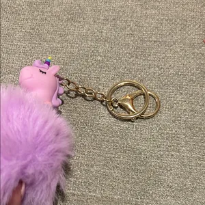 Purple Unicorn Plush Keychain/Bag Charm 4 inches NWOT thumbnail 3