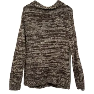 Carol Rose Cardigan Knit Sweater Size Large Brown Cream Button‎ Down thumbnail 4