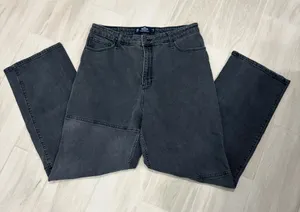 Hollister Ultra High-Rise Dad Jeans Washed Black Seamed Panel - Size 13R thumbnail 1