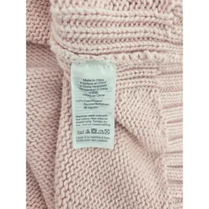 J.Crew Sweater Womens M Always Mock Neck Pink Cotton Shaker Knit EUC thumbnail 4