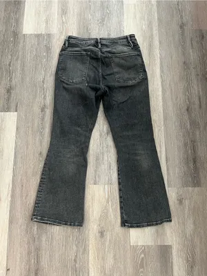 FRAME Le One Crop Mini Boot Jeans Womens Size 2 Hughes Gray Black Stretch Denim thumbnail 8