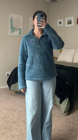 Blue Fuzzy Quarter Zip thumbnail 1