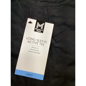 Members Mark Womens Long Sleeve Active Tee Black Keyhole Back Large SW3203‎ NWT thumbnail 3
