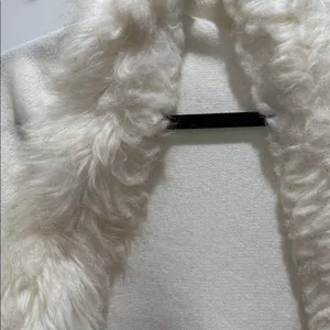 Cream Faux Fur Trim Women's Wrap thumbnail 2