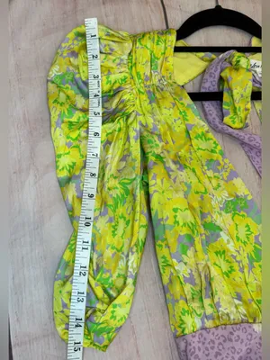 For Love & Lemons Dubois Mixed Print Freedom Floral Mini Dress Size Small NWT thumbnail 7