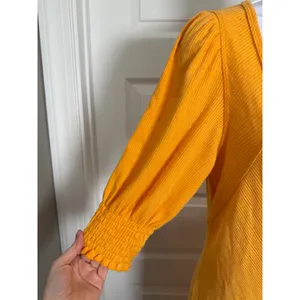 Betsey Johnson Orange Ribbed Maxi Dress NWT‎ Y2K Retro Indie Short Sleeve thumbnail 3