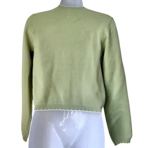Willow & Wind Sage Green Button Front Cardigan White Stitch Trim Sz S NEW No Tag thumbnail 6