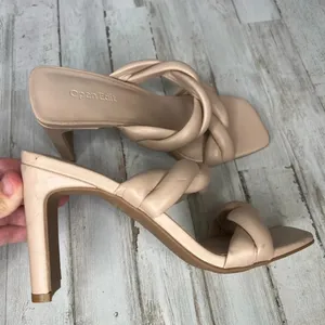 Open Edit Remmy Twist Heeled Sandals Women’s Size 6.5M Beige Heel Shoes thumbnail 5