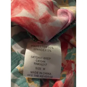 Moa Moa Women's Medium Floral Print Blouse Top‎ Colorful thumbnail 7