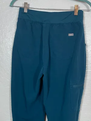 Figs Women S Teal Blue High Waisted Zamora Jogger Scrub Pants Pocket Stretch thumbnail 6