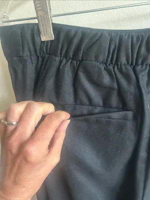 Banana Republic Hayden Wide Leg Linen Blend Black Pants Size Medium NWT thumbnail 6