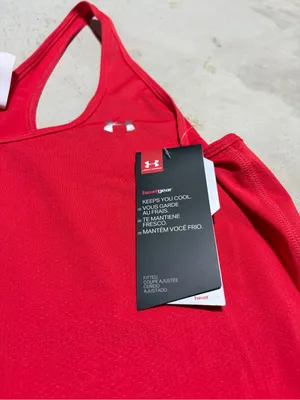 Under Armour NWT Women's Red Performance Racerback Tank large thumbnail 4