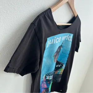 Black Juice WRLD Off The Shoulder Destroyed Tee Size M thumbnail 4