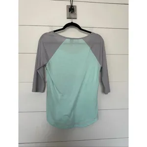 Harley Davidson Women’s Small Mint Green Raglan Shirt Y2K 2000s Biker thumbnail 3
