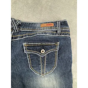 Bongo Dark Wash Bootcut Jeans Womens 11 Contrast Stitching Back Flap Pockets thumbnail 5