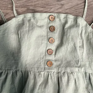 Women’s Shein Green Large Button Front Spaghetti Strap Dress thumbnail 2
