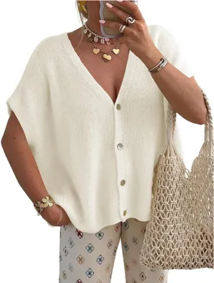 NWOT Oversized Cream Sweater White thumbnail 1