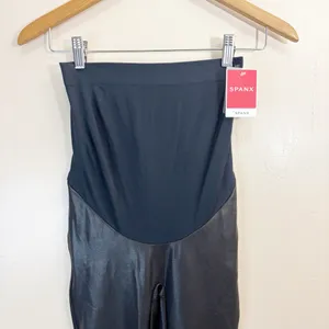 SPANX Maternity Mama Faux Leather Leggings Size Small thumbnail 2