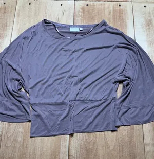 Delette by Anthropologie‎ Women Large DustyPurple Dolman Sleeve thumbnail 1