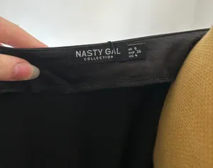 Nasty Gal Just a Touch of Your Love Satin Midi Dress in Black thumbnail 6