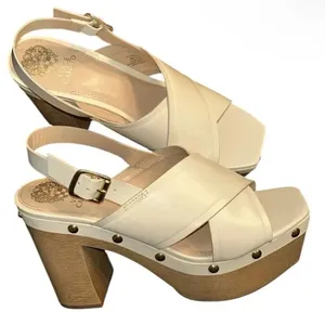 Vince Camuto Cream/ Ivory Slingback Sandals(Size 9M) thumbnail 6