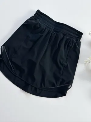 NEW Lululemon Hotty Hot High-Rise Skirt Black thumbnail 8