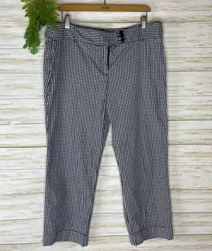 Ann Taylor LOFT Blck and White Gingham Checkered Marisa Cropped Pants thumbnail 3