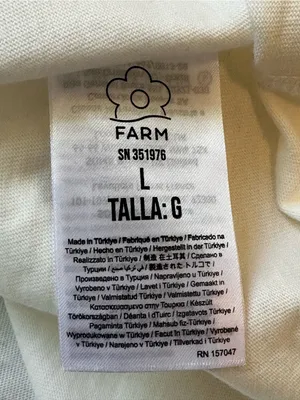 FARM Rio Short Sleeve Graphic T-Shirt Casual Classic Streetwear Size Large thumbnail 7