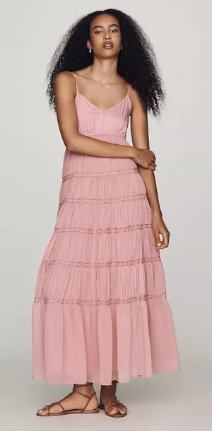 Anthropologie Twofer Tiered to a Sleeveless Dress MP thumbnail 1