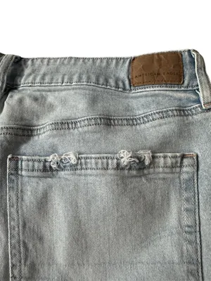 American Eagle Super High- Rise Baggy Wide Leg Ankle Jeans thumbnail 7