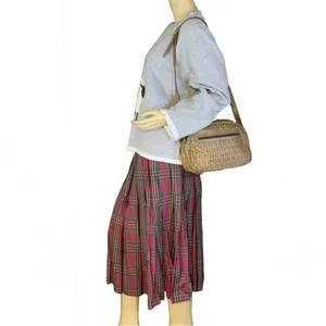 Vintage 1990'S Fendi Zucchino Ff Logo Brown Coated Canvas W/Leather Trim Bag thumbnail 7
