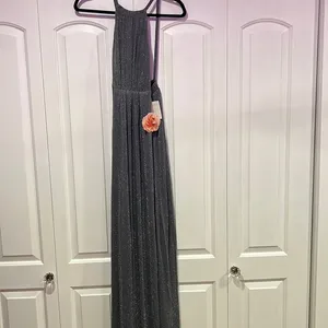 Show me‎ your mumu wedding new with tags gray sparkle maxi dress small thumbnail 2