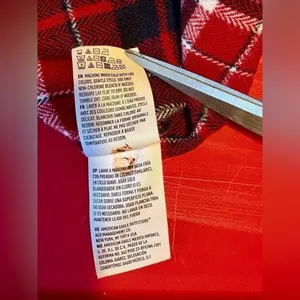American Eagle Outfitters Red/White Checkered Slim Fit Button-Down Shirt thumbnail 7