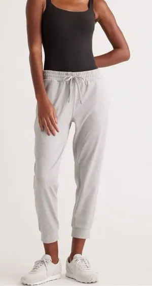 ✨Quince SuperSoft Fleece Joggers Heather Grey Sz Large Pants✨ thumbnail 1