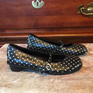 Very Volatile Black White Stars ⭐️ Mary Janes EUC 7.5 thumbnail 1