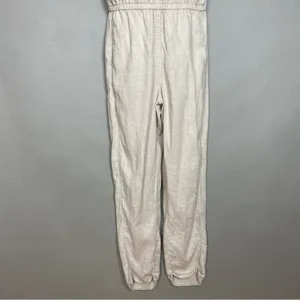 Toad&Co Tara Hemp Jumpsuit Size Small Oatmeal Chambray One Piece Tie‎ Shoulders thumbnail 4