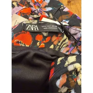 NWT Zara Floral All Over Print Ruched Mini Skirt Size Small thumbnail 3