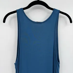 EXCHIC Teal Maxi Dress Sleeveless Tank Stretch Casual Flowy Lounge Summer Size M thumbnail 4