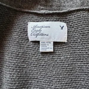 American Eagle Retro  Outfitters Gray Cropped Button Down Sweater Size XXL thumbnail 4