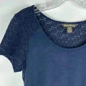 Tommy Bahama Women's Navy Blue Lace Dress‎ Swim Coverup Size Small thumbnail 8
