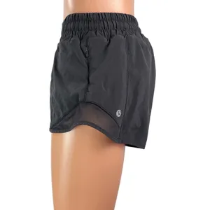 Lululemon Black Women's High Rise Elastic Waist Athletic Running Shorts Size 6 thumbnail 2