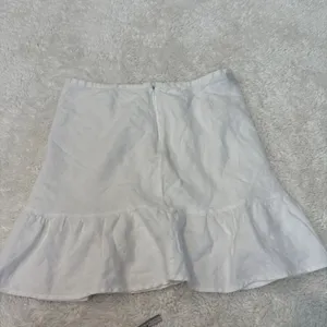 Mossimo Womens Linen Ruffle Hem Mini White Skirt 10 Boho Costal Summer Resort thumbnail 2
