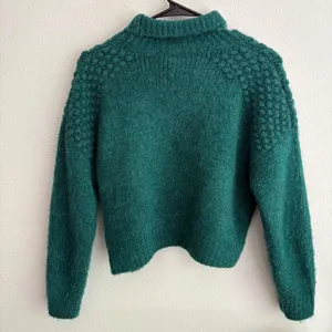 Free People Teal Green Bobble Knit‎ Mock Neck Cropped Sweater OB1508649 Small thumbnail 7