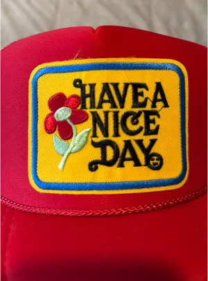 Have a Nice Day Trucker Hat Red thumbnail 3